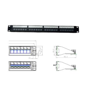 Patch panel Cat 6 UTP 1U 24 porte - immagine 1
