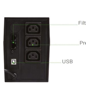 UPS Powercom RPT 600 AP - 0,6kVA/360W - immagine 1