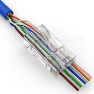 Plug RJ45 UTP Cat 5e Passanti - immagine 1