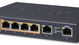 GSD-604HP Switch 4 Port Giga PoE +2xGiga Unmanaged - immagine 1