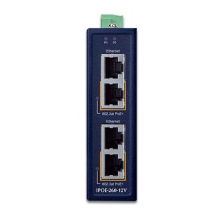 IPOE-260-12V PoE Injector 2 Port Giga -12V Booster - immagine 1